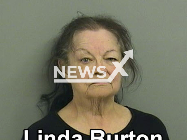 Linda Burton, 73, was arrested for shooting her husband in the head, while he was sleeping on 9th March 2022 in Tulsa, Oklahoma. Note: Police photo. (Tulsa Police Department/Newsflash)