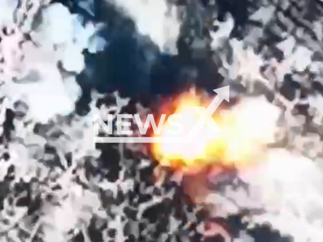 Picture shows an explosion in a trench with Russian soldiers hiding in it in a field area in Ukraine. The footage was obtained from the AFU StratCom on Thursday, Dec. 8, 2022.Note: Picture is screenshot from a video (@AFUStratCom/Newsflash).