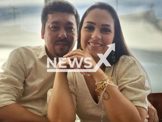 Daniele Lyra Nattrodt Barros poses with her partner, Mario Raposo Yang, in an undated photo. Daniele's body was found inside the trunk of her partner's car that was in the parking lot of a market in Bonsucesso in the North Zone of Rio de Janeiro, Brazil, Thursday, Dec. 8, 2022. Note: Picture is private (Newsflash)