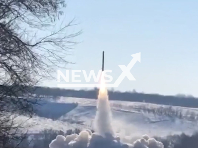 Russian Iskander OTRK fire missile at the infrastructure of the Armed Forces of Ukraine in Ukraine in undated footage. The footage was released by Russian MoD on Monday, Dec. 12, 2022. Note: Picture is a screenshot from a video (Ministry of Defense of Russia/Newsflash)