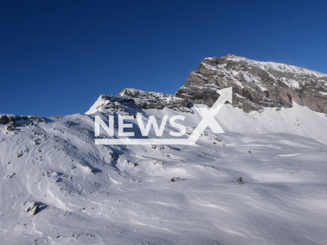 Image shows the area around the mountainous village of San Bernardino, canton of Grisons, in Switzerland, where the incident happened, undated photo. A 56-eyar-old man died in the hospital after being buried by an avalanche on Sunday, Dec. 11, 2022. Note: Licensed content. (Kantonspolizei Graubuenden/Newsflash)