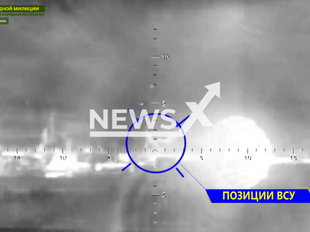 Artillerymen of the 6th Cossack Regiment destroy the support point and the Ukrainian infantry near Soledar in Ukraine in undated footage.
The footage was released by the People's Militia of the LPR on Wednesday, Dec. 14, 2022. Note: Picture is a screenshot from a video. (@millnr/Newsflash)