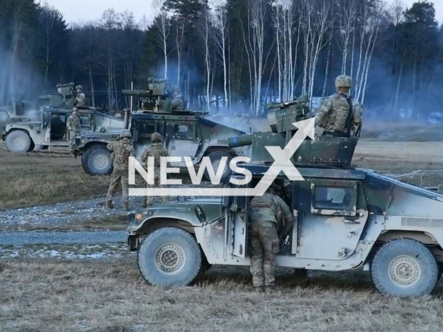 US paratroopers firing anti-tank guided missiles from a High Mobility Multipurpose Wheeled Vehicle (HMMWV) platform during a military exercise in Germany on Tuesday, Dec. 13, 2022. The HMMWV is a four-wheel-drive tactical vehicle produced for the US Army that is designed to carry military equipment, including machine guns and anti-tank missile launchers and can reach speeds up to 65 miles per hour (104 kilometres per hour). Note: The picture is a screenshot from a video (DVIDS, Kevin Payne/Newsflash).