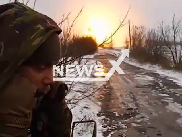 Ukrainian soldiers detonate an unexploded Russian mine in Ukraine in undated footage.
The footage was released by the Office of Strategic Communications on Friday, Dec. 16, 2022. Note: Picture is screenshot from a video. (@AFUStratCom/Newsflash)