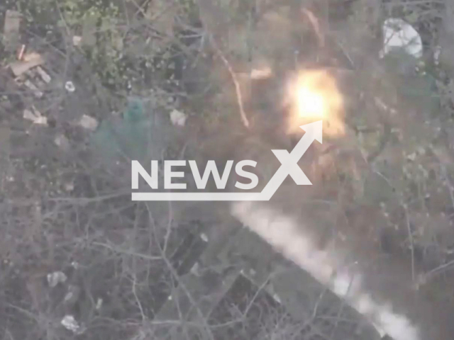 Picture shows an explosion in trenches in Bakhmut, Donetsk region, Ukraine. The footage was obtained from the 30th separate mechanized brigade of the Ukrainian Ground Forces on Friday, Dec. 16, 2022.Note: Photo is a screenshot from a video.(@30brigade/Newsflash)