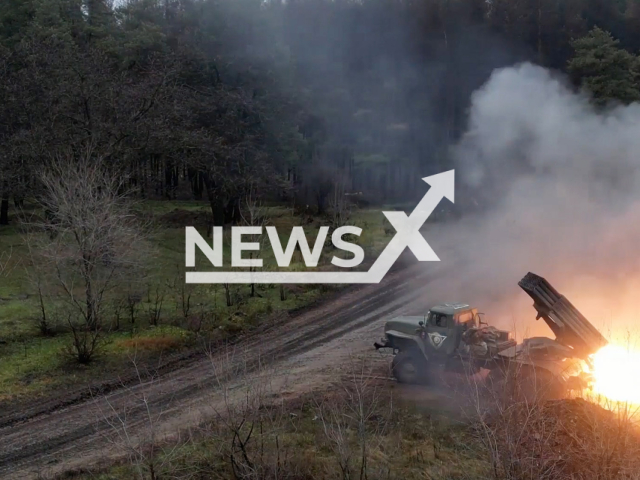 Russian MLRS "Grad" crew fires rockets at the Ukrainian military positions in Ukraine in undated footage.
The footage was released by the Russian MoD on Wednesday, Dec. 21, 2022. Note: This picture is a screenshot from the video. (Ministry of Defense of Russia/Newsflash)