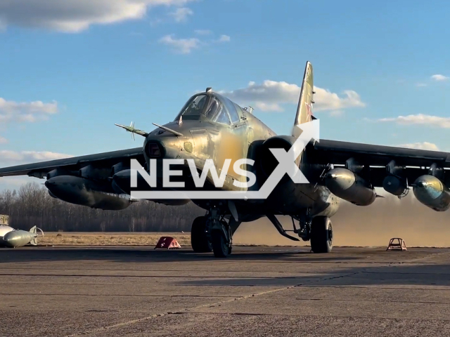 The destruction of the warehouse with ammunition of the Armed Forces of Ukraine by the crews of the assault aircraft of the Russian Aerospace Forces in Ukraine.
Note: This picture is a screenshot from the video.
(Ministry of Defense of Russia/Newsflash)