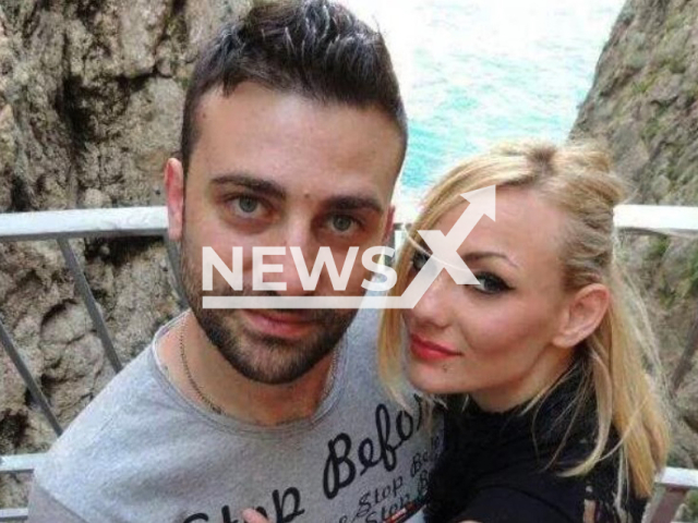 Annamaria Sorrentino who has died after falling from a balcony on 16th July 2019 in Parghelia, Italy pictured with her husband Paolo Foresta. Note: Private photo. (Newsflash)