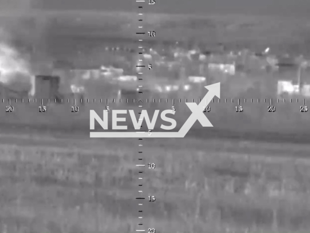 Picture shows an explosion of Ukrainian fortified area in Soledar, Donetsk region, Ukraine. The footage was obtained from the People's Militia of the LPR on Thursday, Dec. 22, 2022.Note: Picture is screenshot from a video. (@millnr/Newsflash)