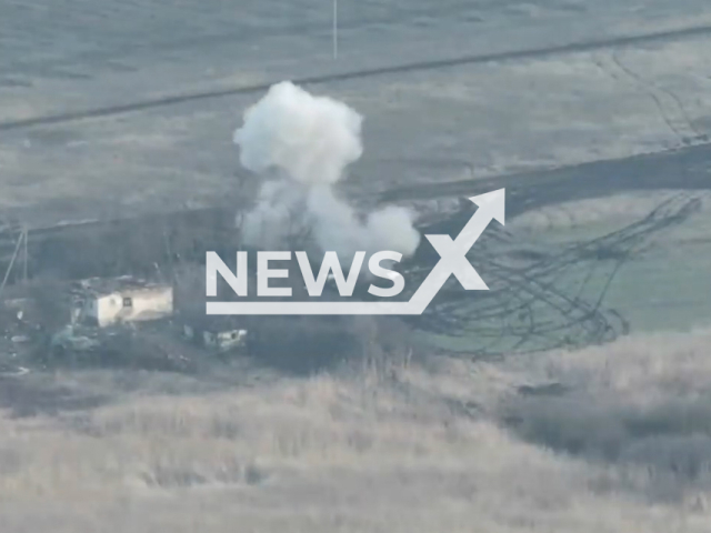 The Ukrainian Border guards hit the Russian BMP in the Luhansk region in Ukraine in undated footage.
The footage was released by the State Border Service on Sunday, Dec. 25, 2022.
Note: Picture is screenshot from a video (State Border Service/Newsflash).