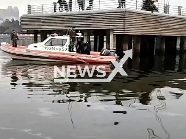 Rescuers search for the woman Gurbanova Narmina Islam, 59  in Seaside National Park, in Sabail district, Baku, undated. Currently, search and rescue measures are being continued by the groups in the directions where the woman is believed to have vanished. Note: Photo is a screenshot from a video.(Ministry of Emergency Situations/Newsflash)