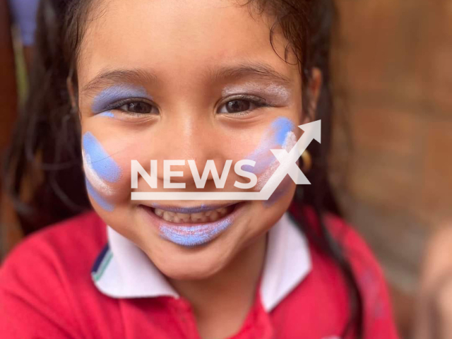 Candelaria Enrique, 5, poses in undated photo. She died after she was hit by a stray bullet in the middle of Christmas Eve celebrations at her home, in Rosario, Argentina, on Sunday, Dec. 25, 2022.
Note: Private photo.  (Sapo Pepe/Newsflash)