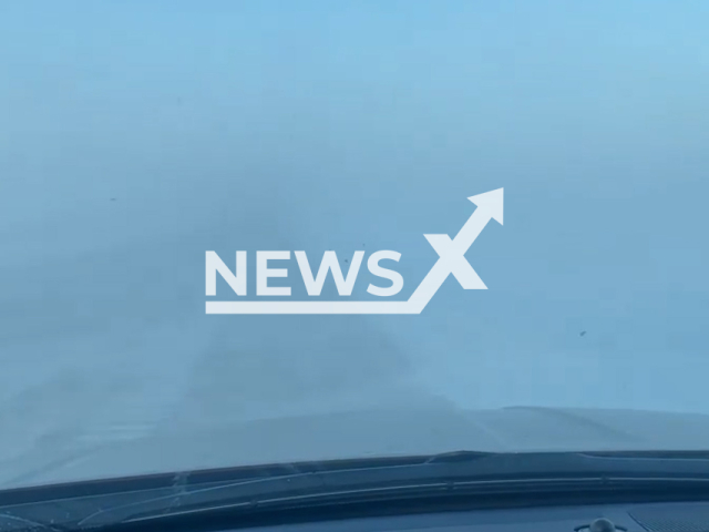 This video shows the incredibly poor road visibility brought upon a highway by a severe winter storm in Minnesota, USA, undated.  Note: Picture is screenshot from a video. (Minnesota State Patrol/Newsflash)