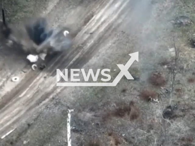 Ukrainian Marine artillery hits the Russian infantry moving near their positions in Ukraine in undated footage.
The footage was released by the Marine Corps Command on Wednesday, Dec. 28, 2022. Note: This picture is a screenshot from the video. (@kmp.vmsu.ua/Newsflash)