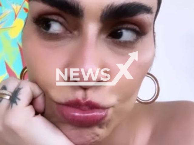 Brazilian actress Cleo poses in undated photo, shared on her social media with the caption 'They are talking badly about my eyebrow'. 
She used social media to counter the criticism she received she  appeared with thicker eyebrows.
Note: Photo is a screenshot from a post. (@cleo/Newsflash)