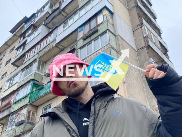 Oleh Psiuk of Kalush  representing Ukraine in Eurovision 2022,  confirmed that one of the other members of the group is currently employed as part of the territorial defence of the country.
Note: Private photo.  (@kalush.official/Newsflash)