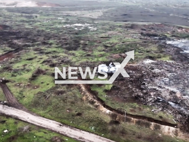 Ukrainian artillery destroys the Russian fortifications near Bakhmut in Ukraine in undated footage.
The footage was released by the 71st separate hunting brigade on Tuesday, Jan. 3, 2023. Note: This picture is a screenshot from the video. (@71brigade/Newsflash)