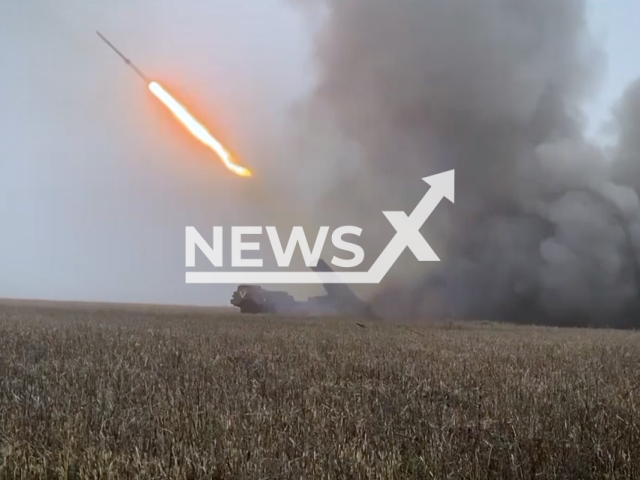 Russian MLRS "Hurricane" fire at the Ukrainian military positions in Ukraine in undated footage.
The footage was released by the Russian MoD on Tuesday, Jan. 3, 2023.
Note: This picture is a screenshot from the video.
(Ministry of Defense of Russia/Newsflash)