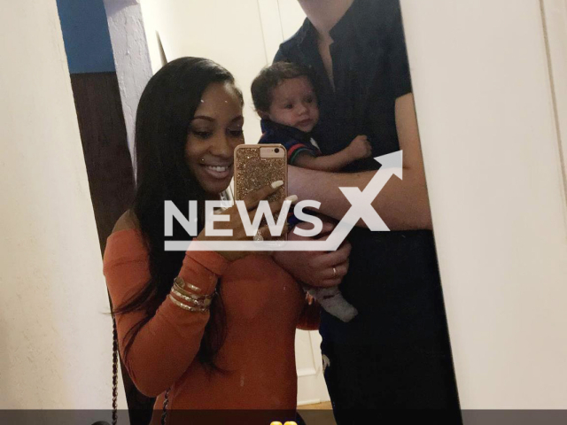 Nakira M. Griner, 28, poses  with her son Daniel Griner Jr. and husband Daniel Griner, in  undated photo. She was found guilty of the murder of her 23-month-old son who she beat to death, dismembered his body and burned the remains, in Bridgeton, News Jersey, USA.
Note: Private photo.  (Newsflash)