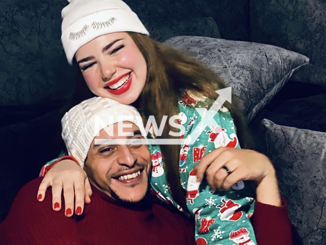 Photo shows Mariam Goudaa with her husband, Mohamed Abdel Latif, undated. Mohamed Abdel Latif, the husband of Mariam Goudaa, an influencer from Alexandria, Egypt, reportedly died after celebrating New Year's with his wife. Note: Picture is private (Mariam Goudaa/Newsflash)