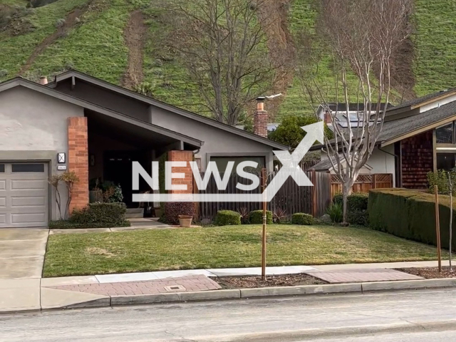 Picture shows the aftermath of a storm, a landslide, at the intersection of Canyon Heights Dr and Pickering Ave, in Fremont, California, on Wednesday, Jan. 4, 2022. According to Alex Reyes, no one was injured. Note: Picture is a screenshot from a video (@djalexreyes/Newsflash)