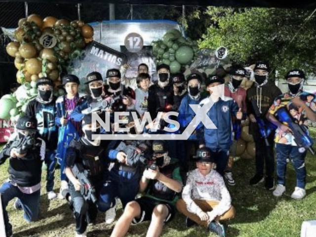 Photo shows a scene from the narco-themed birthday party organized by Julio Cesar Dominguez, undated. Julio Cesar Dominguez, also known as Cata, is a Mexican professional footballer who plays as a centre-back for Liga MX club Cruz Azul. Note: Picture is private (Newsflash)