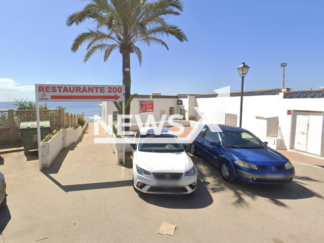 Photo shows the Club 200 restaurant, located on Las Canas beach in Marbella, Malaga, Spain, undated. A corpse without a head or hands floating in the water on the coast of Marbella, near the Club 200 restaurant, was found by police. Note: Photo is a screenshot from Google Maps (Google Maps/Newsflash)