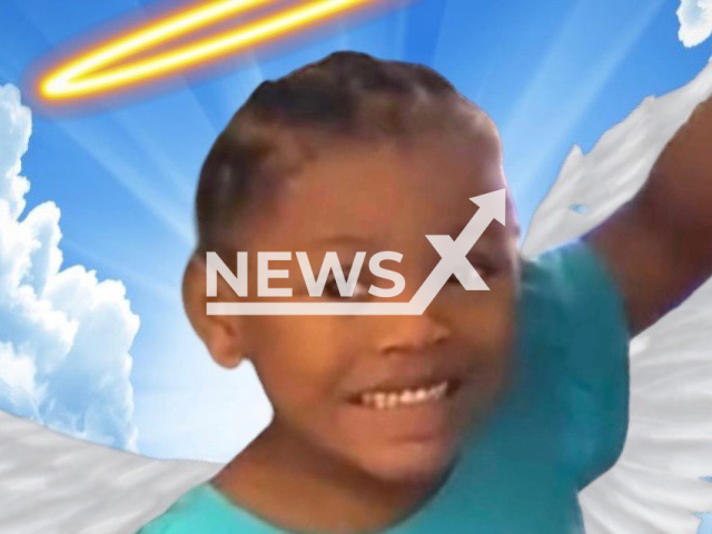 Journee Caroll, 3, poses in undated photo. Kenyatta Lee Oglesby, 20, shot four minors aged 14 to 17 and killed Journee Caroll, 3, in Dumfries, Virginia, USA, on  on Wednesday, Jan. 4, 2023. Note: Private photo.  (Newsflash)