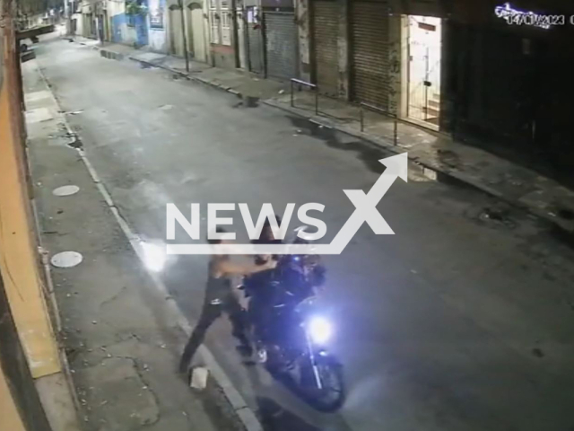 Daniel Mascarenhas, 31,  fights two women after they robbed him  in Rio de Janeiro, Brazil, on Wednesday, Jan. 4, 2023. He died  from the injuries and they were arrested.
 Note: Picture is screenshot from a video (Newsflash).