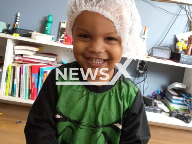 Thomas Caitano Ribeiro, 2, poses in undated photo. He   was stung by a scorpion while he was sleeping, at home, in Arniqueiras, Brazil.
Note: Private photo.  (Newsflash)