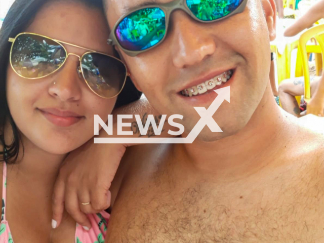 Patricia Lopes Ribeiro, 31, pictured with her husband Wellys Lopes Ribeiro who killed her while she was visiting him in the prison in Mirandopolis, Brazil, on 13th March 2022. Note: Private photo. (@paty.santos.5688476/Newsflash)