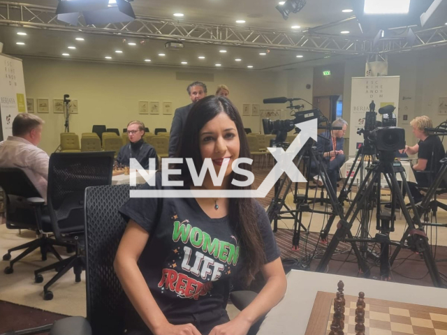 Photo shows Shohreh Bayat, an Iranian chess arbiter based in England, undated. She wore pro human rights clothing during the FIDE World Fischer Random Chess Championship 2022. Note: Picture is private (@ShohrehBayat/Newsflash)