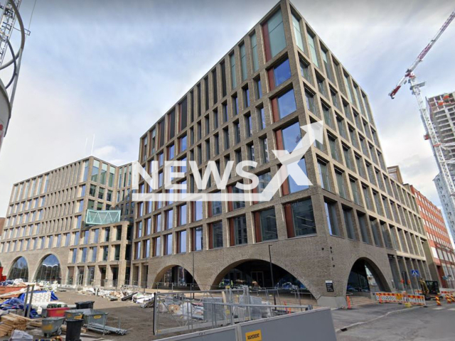 Picture shows the building of the Urban Environment Division,  in Helsinki, Finland, undated. An employee there died in the toilet cubicle of a restaurant, and may have lain there undiscovered for up to seven days before his body was found, according  to local news sources. 
Note: Photo is a screenshot from Google Maps. (Google Maps/Newsflash)