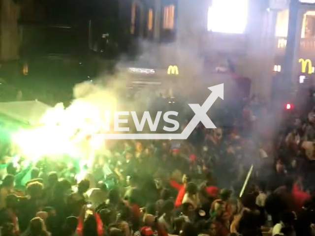 People protest on Paulista Avenue, in Sao Paolo, Brazil, in undated footage. Marco Mills Martins stated that the people took to the streets to defend Brazilian democracy, in response to the serious terrorist attacks carried out by supporters of President Bolsonaro. Note: Picture is screenshot from a video. (@MarcoMartinsSP/Newsflash)