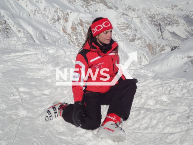 Ski instructor, Giulia Ramelli, 34, poses in undated photo. She died in hospital after being swept by an avalanche in the municipality of Cortina d'Ampezzo in Italy. Note: Private photo. (@giulia.ramelli/Newsflash)