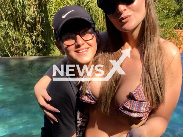 Maiara Prado (right) from Balneario Camboriu in Santa Catarina, Brazil, who died in a traffic accident in March 2022, in a photo with her child (left). You might consider blurring the photo of the child.
 Note: Private photo(@pradomaiara/Newsflash).