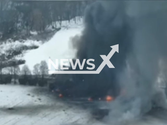 Soldiers of the 93rd Brigade 'Cold Gorge' destroyed Russian equipment at the station in Trostyanets in Sumy region. Note: Photo is a screenshot from a video(@93OMBr/Newsflash).