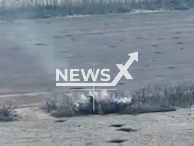 Ukrainian fighters destroy Russian military vehicles and military positions with the help of reconnaissance drones in Ukraine in undated footage.
The footage released by the Ground forces of the Armed Forces of Ukraine on Friday, Jan. 13, 2023. Note: This picture is a screenshot from the video. (@landforcesofukraine/Newsflash)