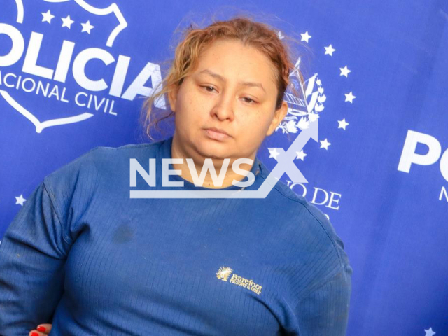 Suspect, Ester Leonor Pineda, 30 poses in an undated photo. She is accused of murdering her daughter, in Apopa, El Salvador. Note: Police photo. (@PNCSV/Newsflash)