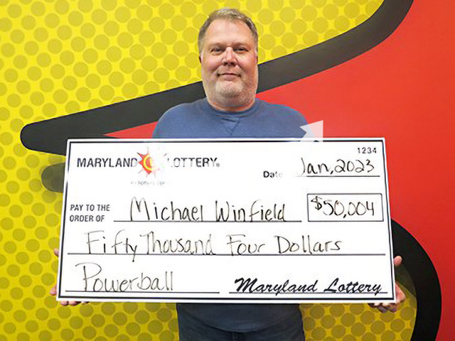 Photo shows Michael Winfield, undated. Michael Winfield of Woodbine, Carroll County, Maryland, U. A. A., reportedly fulfilled his promise and split his USD 50,004 Powerball prize. Note: Photo is from the Maryland Lottery (Maryland Lottery/Newsflash)