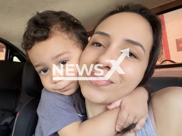 Photo shows Carla Cristina Monteiro Soares de Lima, 23, with a child, undated. She was allegedly strangled to death by her husband Jose Jonne de Lima e Silva, 35 at the couple's home, in Francisco Morato, in the metropolitan region of Sao Paulo, Brazil, Tuesday, Jan. 10, 2023. Note: Picture is private (Carla Monteiro/Newsflash)