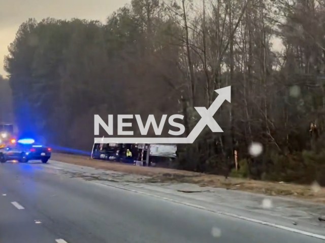 Picture shows the aftermath of a tornado, in LaGrange, Georgia, on Thursday, Jan. 12, 2023. Tornadoes mostly form when warm, humid air collides with cold, dry air. Note: Picture is screenshot from a video. (@BlueATLGeorgia/Newsflash)