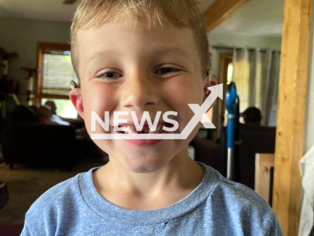 Eli Hart, 6, poses in undated photo. Julissa Angelica Genrich Thaler  is on trial for one count of first-degree murder in the fatal shooting of her  son Eli Hart, in Minnesota, USA. 
Note: Private photo.  (@tory.hart.79/Newsflash)