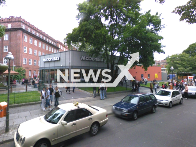 Image shows a McDonald's restaurant in Berlin, Germany, undated photo. German lefties wanted to combat housing shortage by building apartments on top of fast food restaurants in the city. Note: Photo is a screenshot from Google Maps. (Google Maps/Newsflash)