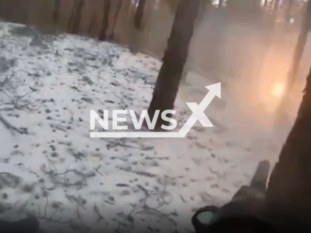 Ukrainian soldier shoots at Russian troops in Kreminna, Luhansk region, Ukraine in undated footage. The footage was released by the Command of the Ukrainian Special Operations Forces on Thursday, Jan. 19, 2023.Note: Picture is screenshot from a video. (@usofcom/Newsflash)