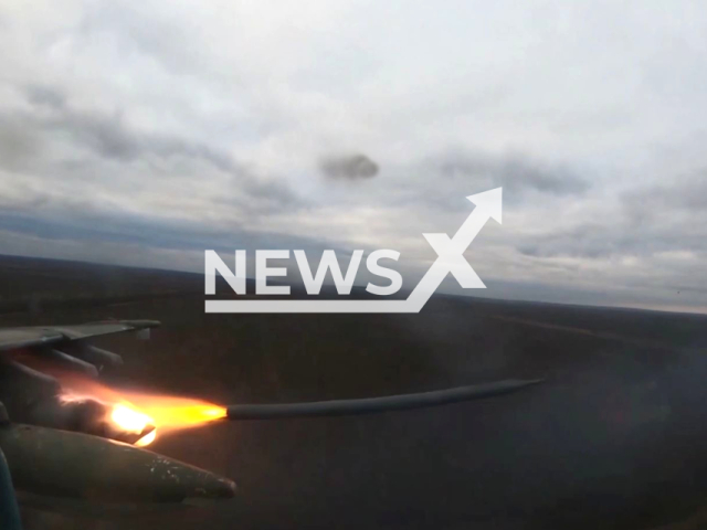 Russian crews of the Su-25 attack aircraft launch missile to military facilities of the Ukrainian Army in Ukraine in undated footage. The footage was released by the Russian Ministry of Defence on Thursday, Jan. 19, 2023. Note: Picture is screenshot from a video. (@mil.ru/Newsflash)