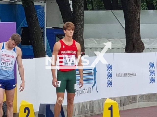 Leonardo Tano, 23, poses in undated photo. He is the son of porn  actors Rocco Siffredi and Rosza Tassi, and competes in athletics for Hungary.
Note: Private photo.  (@leonardotano/Newsflash)