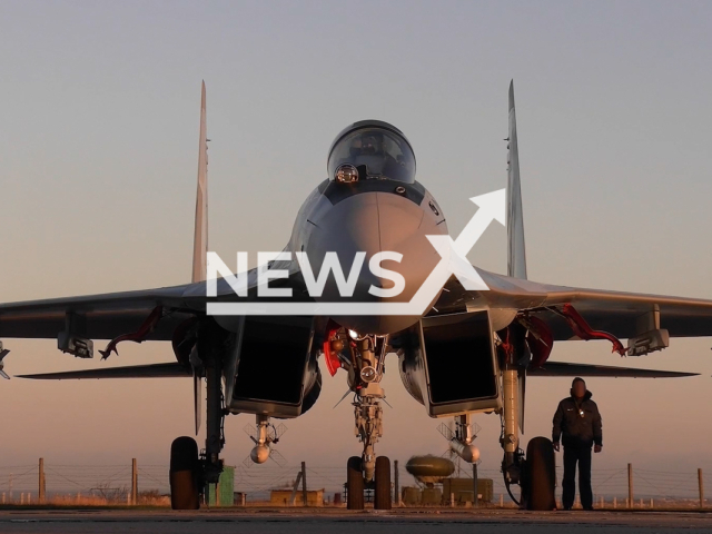 Picture shows Russian Su-35s aircraft in Ukraine in undated footage. The footage was released by the Russian Ministry of Defence on Friday, Jan. 20, 2023. Note: Picture is screenshot from a video. (@mil.ru/Newsflash)