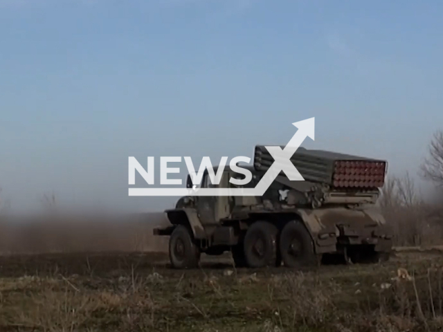 Picture shows Russian MLRS "Tornado-G" in Ukraine in undated footage. The footage released by the Russian MoD on Monday, Jan. 23, 2023. Note: Picture is screenshot from video. (Ministry of Defense of Russia/Newsflash)