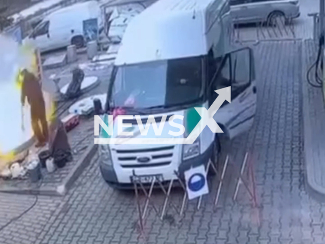 An explosion takes place at a gas station in Zgorzelec, Poland, Friday, Jan. 20, 2023. One person died and two were injured as a result of the incident. Note: Picture is screenshot from video. (Newsflash)